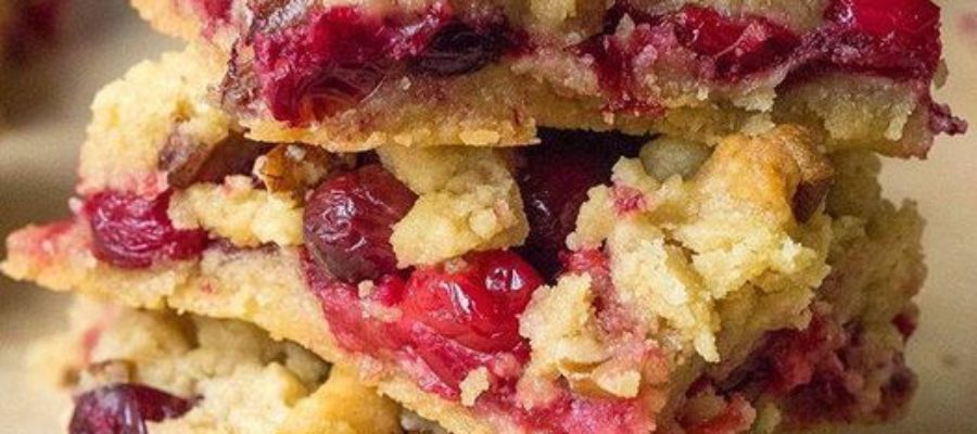 #foodiefriday – Cranberry Shortbread Bars