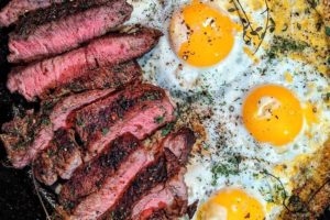 #foodiefriday – Campfire Steak and Eggs